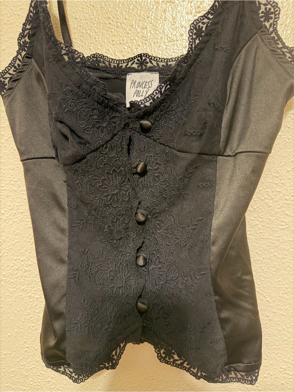 NWOT Princess Polly Black Juliana Top (Size 2) - Picture 5 of 5